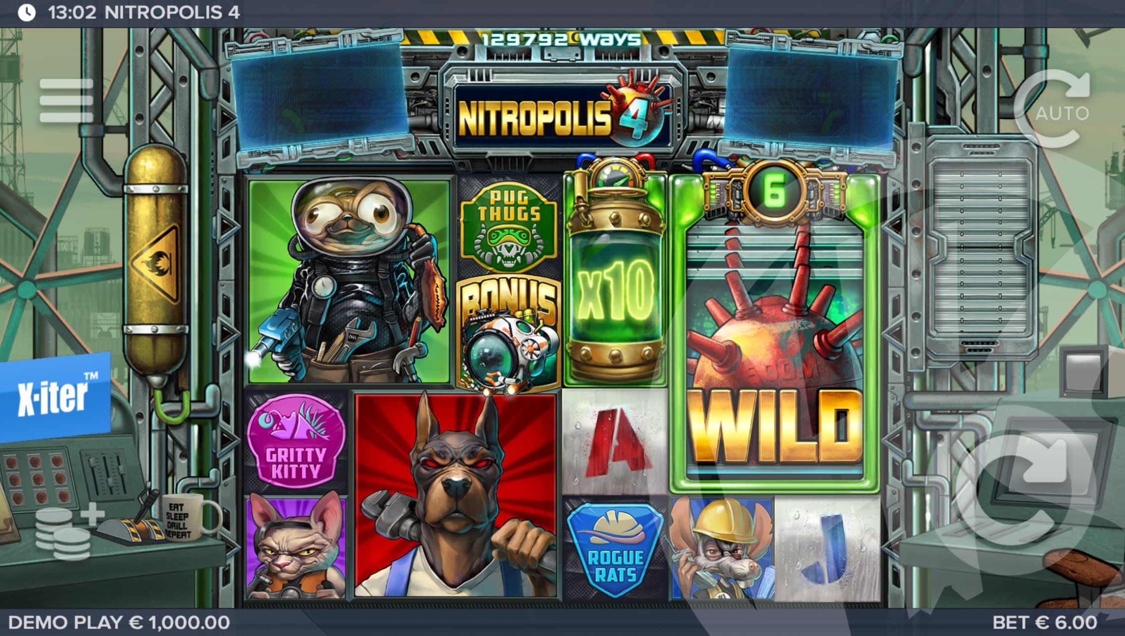 Описание игрового автомата «Nitropolis 4» в Casino Imperator